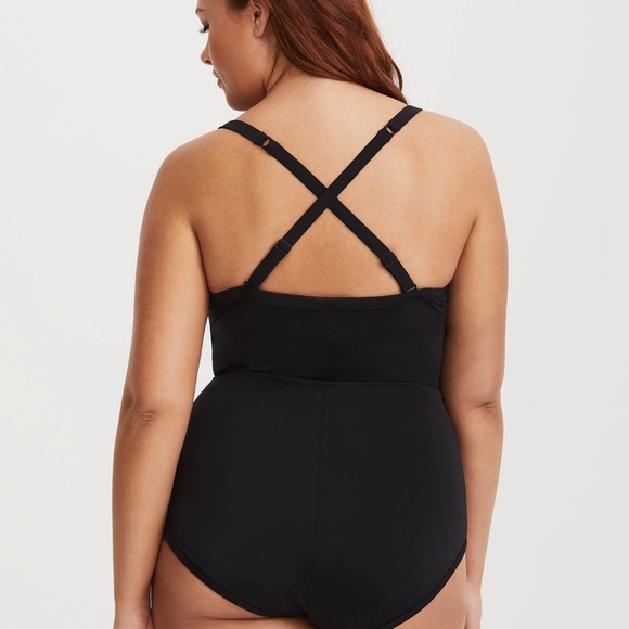 Torrid Lattice Push-Up Demi 1-Piece Swimsuit - Picture 4 of 6